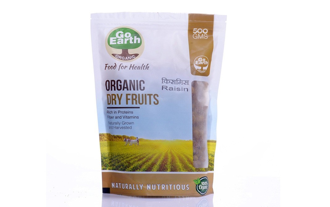 Go Earth Organic Raisin    Pack  500 grams